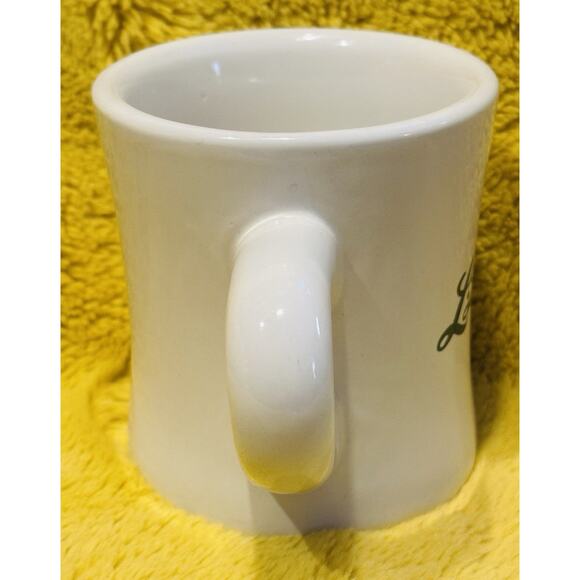 L. L. Bean Cursive Logo White Ceramic Heavy Diner Style Restaurant Mug - Picture 2 of 6